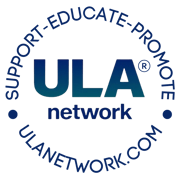 ULA phrase blue logo