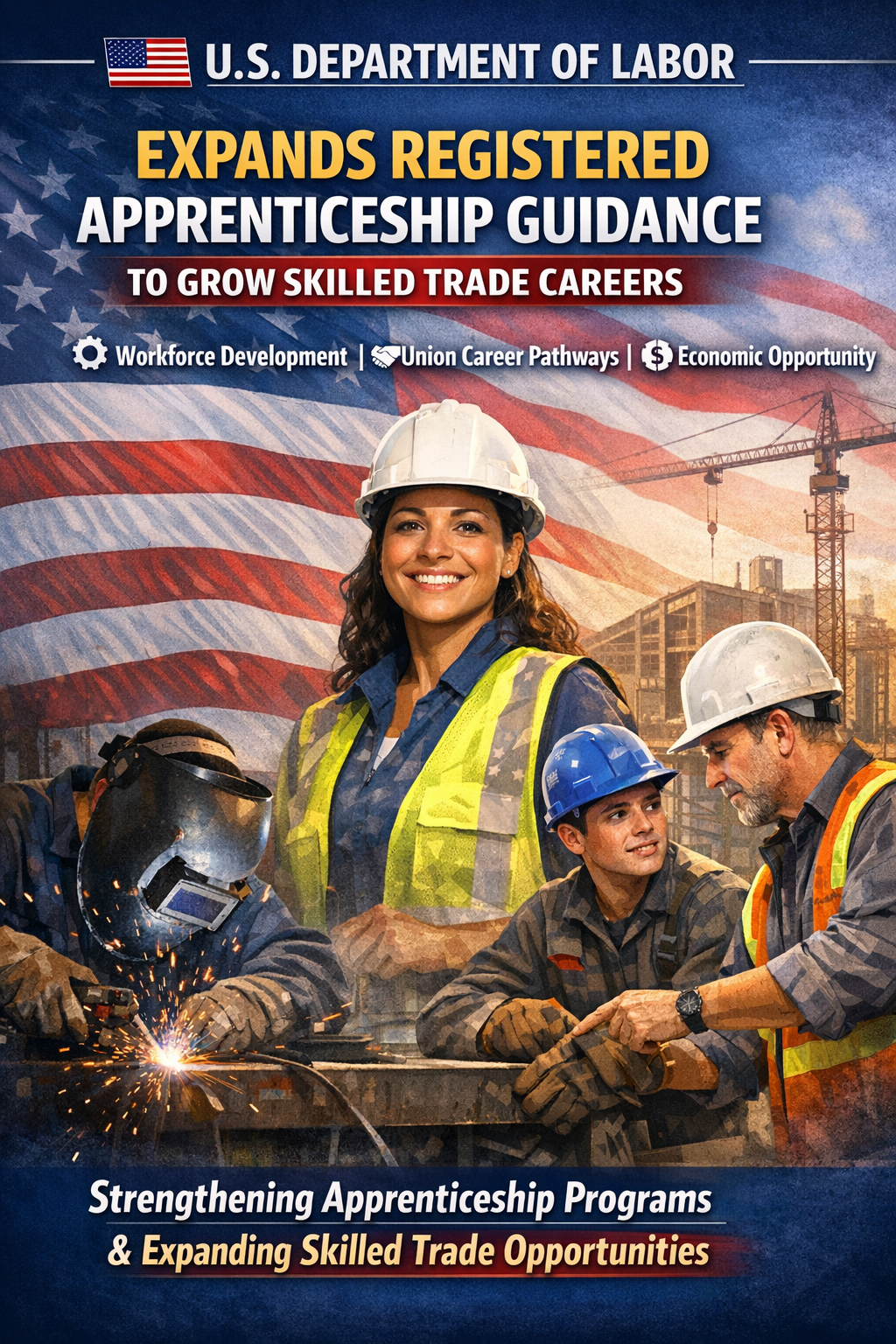 U.S. Department of Labor Expands Registered Apprenticeships to Strengthen Skilled Trades Workforce New Federal Guidance Supports Union Career Pathways, Workforce Development, and Economic Growth