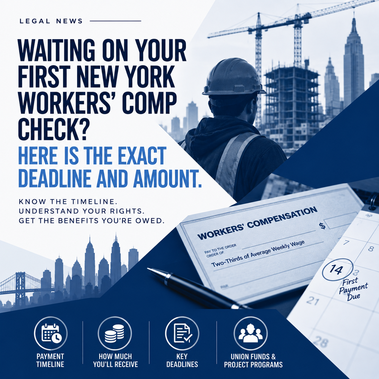 Waiting on Your First New York Workers' Comp Check? Here Is the Exact Deadline and Amount