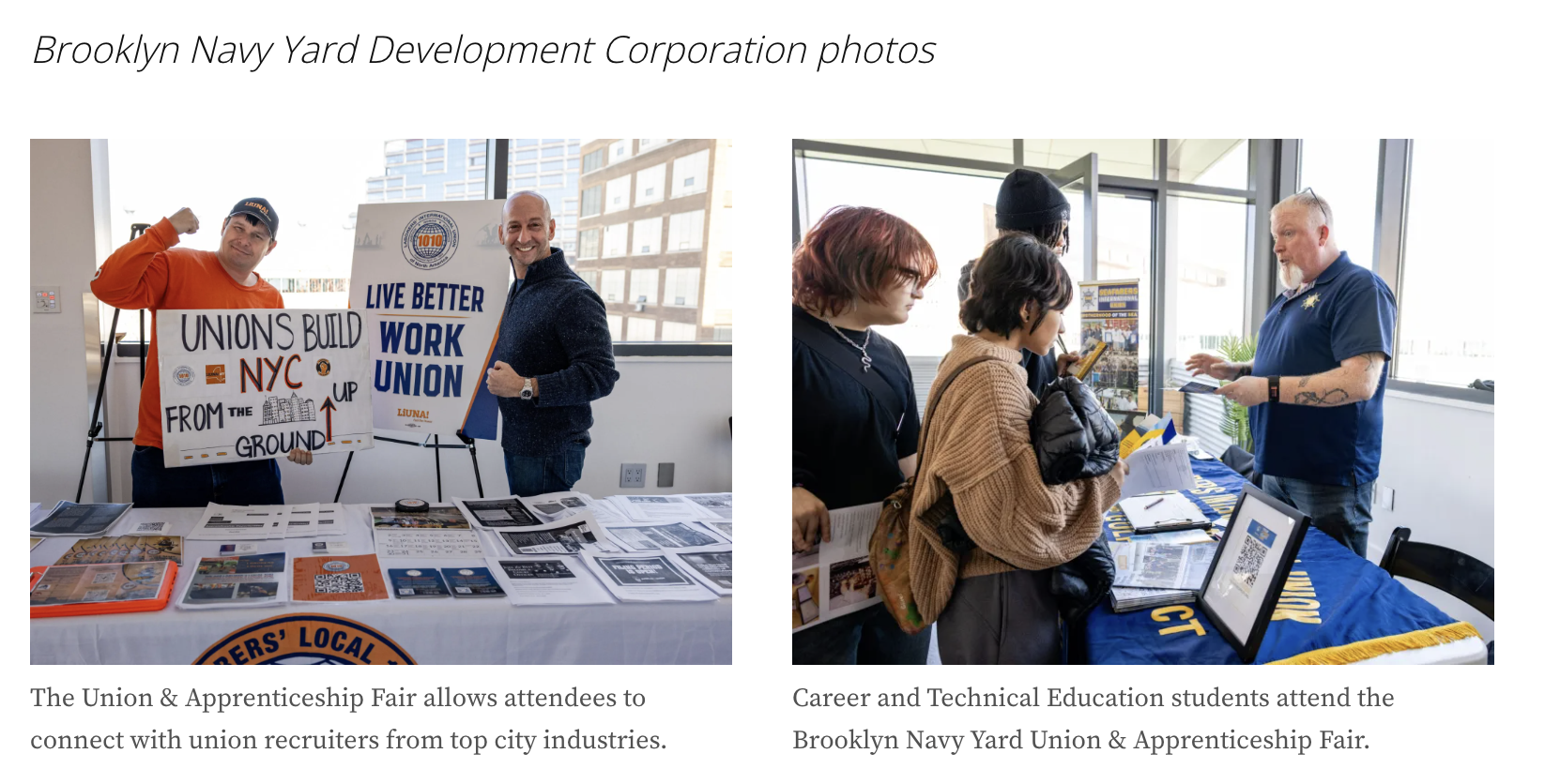  Building Pathways to Opportunity: Inside the Union & Apprenticeship Fair at the Brooklyn Navy Yard